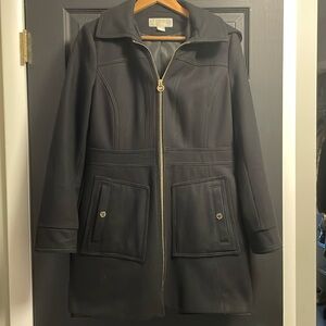 Michael Kors Hooded Soft Shell Black Jacket